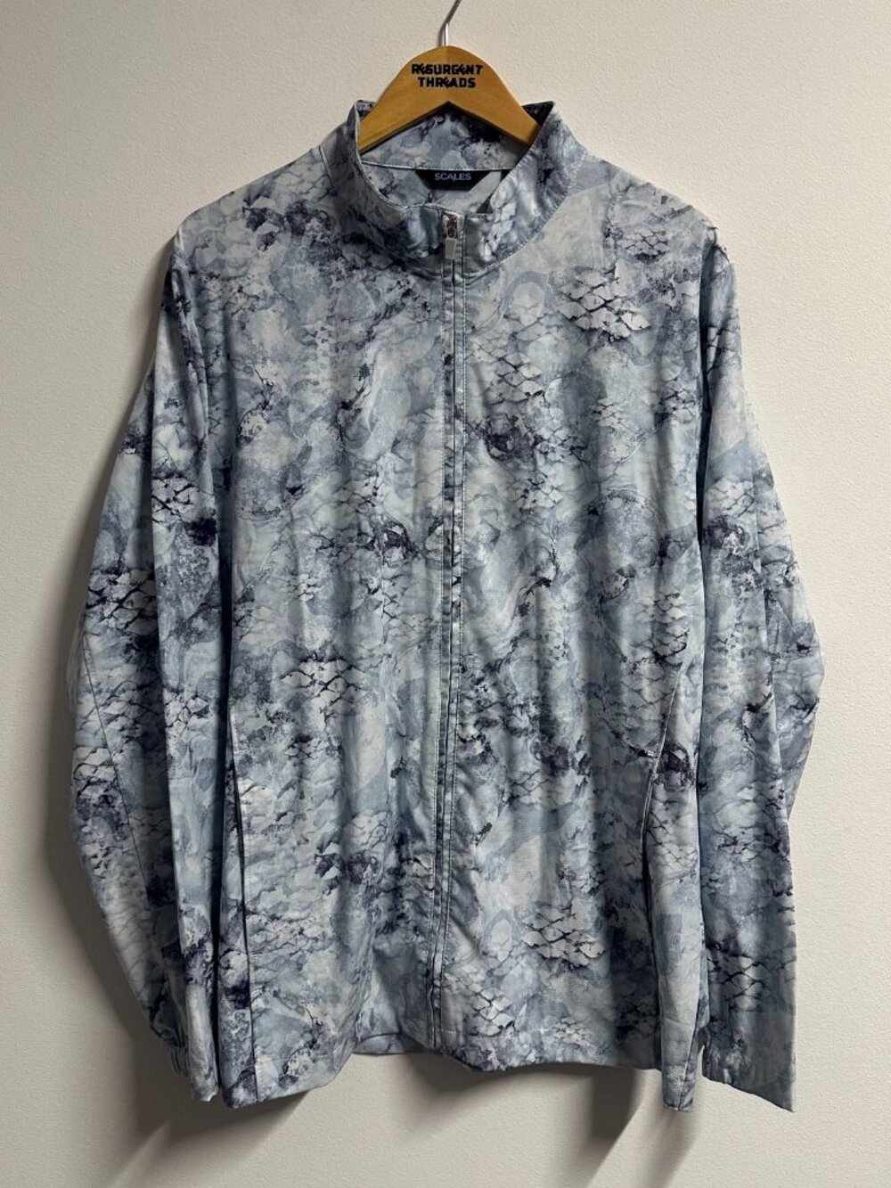 Scales Men's Full Zip Jacket Frigate Camo Grey Size XL
